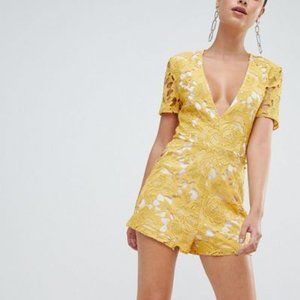 Missguided exclusive plunge lace romper